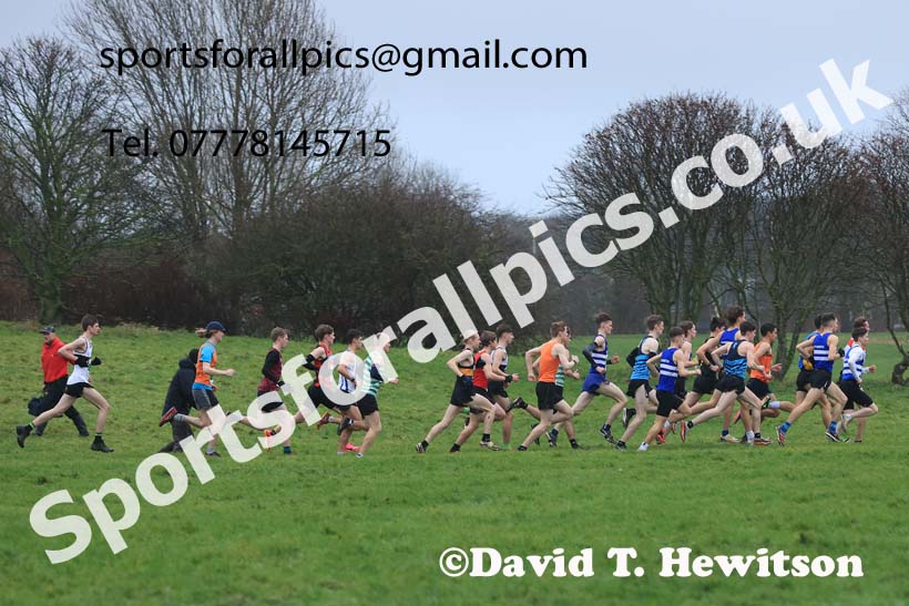 Mens under-20s 2023 North Eastern Cross Country Champs., Temple Park, South Shields. Photo: David T. Hewitson/Sports for All Pics